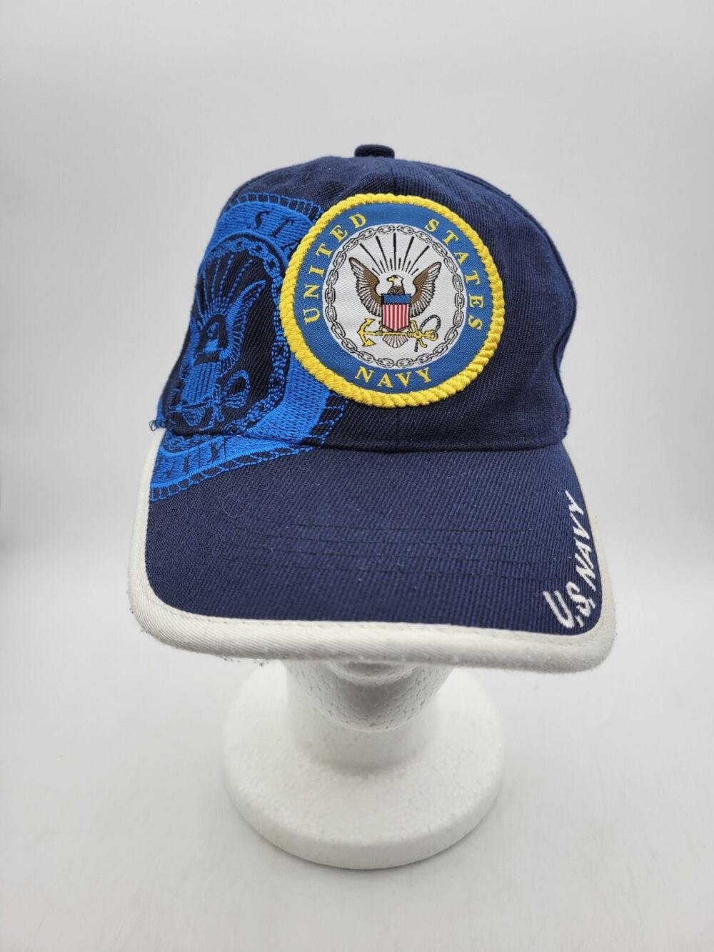 Blue United States US Navy Emblem Logo Military Baseball Ball Cap Hat *READ*
